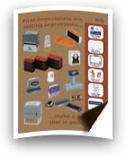 Pre-inked & rubber stamp catalog cover